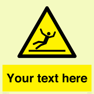 Custom Figure Slipping Sign